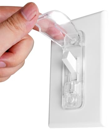 (Transparent, 2er-Pack) Wandschalter-Schutz, kindersichere Lichtschalterplattenabdeckungen schützen Ihre Lichter vor versehentlichem Ein- oder Ausschalten durch Kinder und Erwachsene