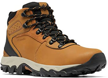 Columbia Newton Ridge Plus 2 Waterproof, Wasserdichte mittelhohe Trekking- und Wanderstiefel, Elk/Black,