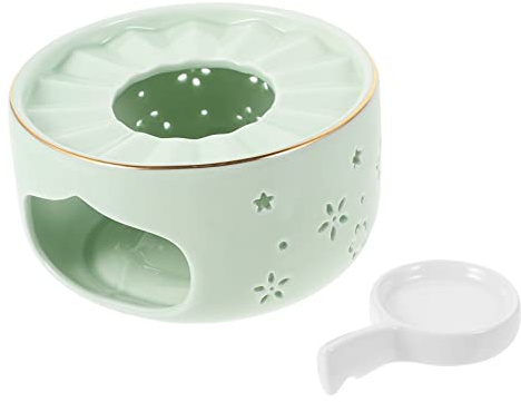 Zerodeko 1ensemble -théière Céramique Réchaud à Bougie Base De Chauffage pour Salon Bureau Et Maison De