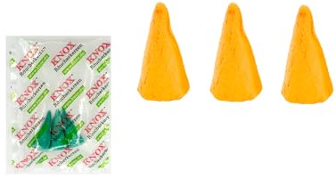 KNOX 3er Set XXL Räucherkerzen - Düfte: Orange - Menge: 3 Inclusive 3 M Räucherkegel als Proben vom Duft Meeresbriese - Made in Germany