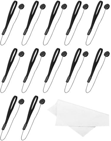PATIKIL Camera Lens Cap Keeper, 12Pcs Elastic Lens Cover Tether Leash with Cloth for DSLR SLR Camera Mirrorless Lenses Prevent Lens Cap Lost for Nikon, for Fujifilm, for Pentax, for Leica