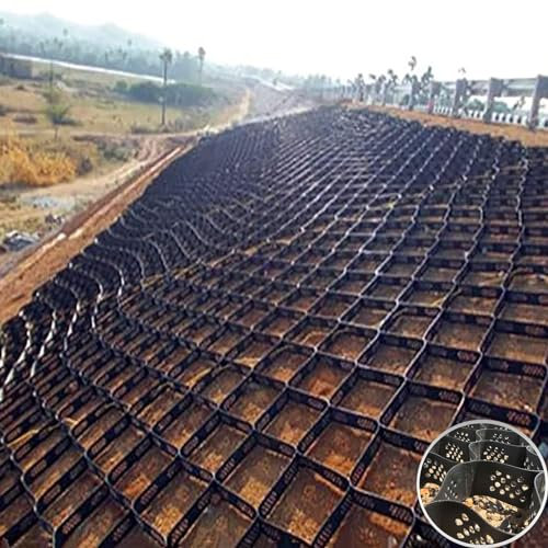 ZHFENGZHUZ Bodengitterstabilisator Für Gehwege 2 Zoll Hoch Für Kies/Zement/Sand Polyethylen Stützmauerstabilisator, Schmutzlagerschrank Für Schulter(Size:5x8m (16.5x26ft))