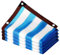 Red de Sombreado Exterior Pantalla de Privacidad 85% para Vallas Piscinas Terraza 1x1 2x4 2x3 4x5 3x6 3x3 4x8 6x7 2x8 1x10m Azul y Blanco(4x4（m）)