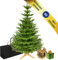 Premium Künstlicher Weihnachtsbaum 210 cm Nordmanntanne [100% Spritzguss] Tannenbaum Künstlich inkl. FSC zertifiziertem Holzständer und Tasche I Christmas Tree Made in EU