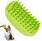 BRILLIRARE Brosse de bain de toilettage en silicone souple de qualité supérieure pour animaux domestiques, shampooing apaisant en caoutchouc, brosse à récurer pour chiens et chats à poils longs et