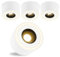 URing 4 Stück LED Aufbauspot Weiß - Extra Flach - Ø97x55mm - Aufbauleuchte LED 8W 1680LM - 3000K Warmweiß - Rund Aufbaustrahler 230V, Deckenspots aus Aluminium, Aufputz Deckenstrahler