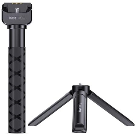 Tragehalterung und Stativ für VANTRUE E360/E360 Plus 5.2K Panorama Dashcam (Handheld-Modus), mit wiederaufladbarem Akku für 4 Stunden Aufzeichnung & USB C Anschluss, Leicht, Kompakt, Stabil