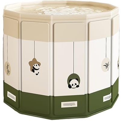 Klappbare Badewanne Erwachsene, Tragbare Badewanne, Gute Wärmedämmung, Stabile Unterstützung, Doppelter Abfluss, für Heißes Bad, Eisbad(White,70CM)