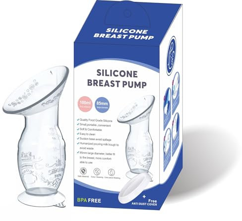 Manual Breast Pump with Suction Base and Silicone for Breastfeeding Essentials Portable and Lightweight Expressing More Milk