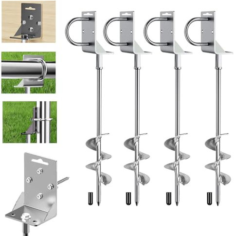 Spiral Heavy Duty Ground Anchor Screw in Mobile Home Anchors Earth Anchors for Tent Trampoline Shed Swing Set Fence Carport Garden