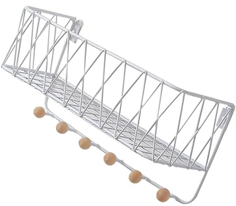 Amosfun 1stk Wandregal Für Die Wand Lagerregale Wanddekoration Abs Wohnzimmerdekor Bambus Weiß
