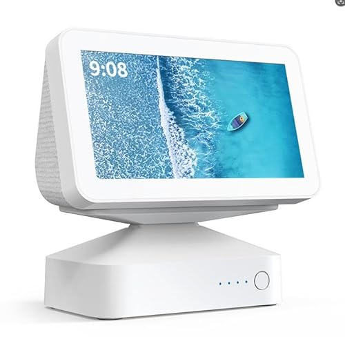 Show 5 Battery Base Stand for Show 5 (1st & 2nd Gen) – Portable 10,000mAh Battery with Adjustable Viewing Angle, Magnetic Mount, Creamy White Color for Enhanced Flexibility and Convenience