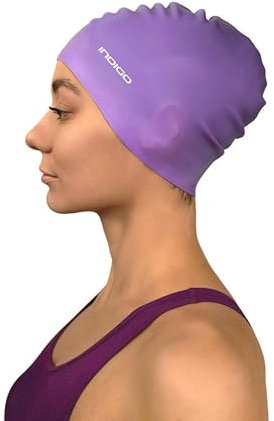 DRUNA Gorro de Natación de Silicona Indigo (Púrpura)