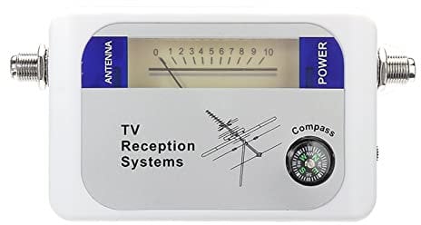 Misuratore di Campo, DVB-T Satellite Finder Amplificatore di segnale TV digitale Sat Finder con bussola Antenna digitale Antenna TV terrestre Misuratore di segnale ,per l'impostazione della parabola s