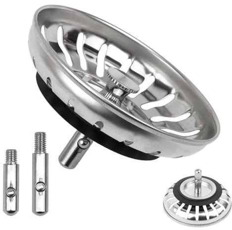 Tappo universale per lavello da 80 mm, in acciaio inox, per lavello da cucina, 1 pezzo