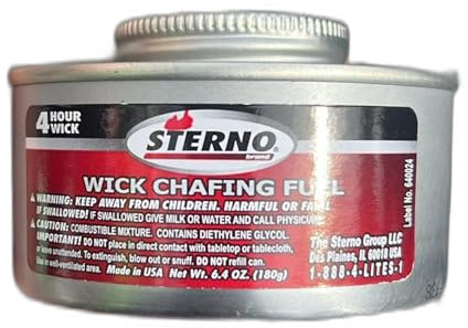 Chafing Fuel Cans – 4-Hour Burn Time, Non-Flammable, Smoke-Free & Odorless – Ideal for Catering, Parties & Events (Pack of 24)