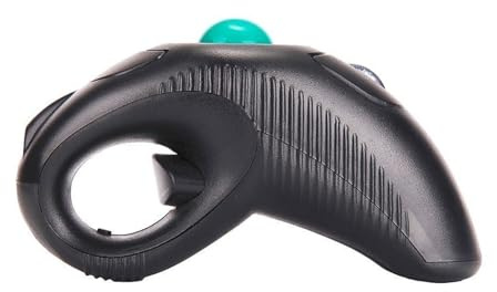 Gadpiparty USB Wireless Trackball Mouse, 2.4g Plug and Play Handheld Thumb-control Design, 1000 Dpi, 5 Buttons, Portable Off-table Mouse for Laptop, Black