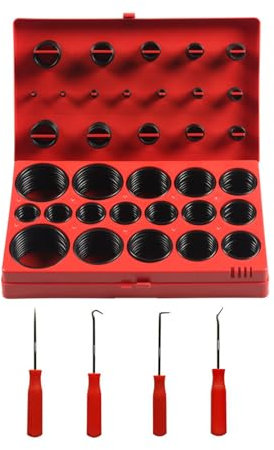 Piceioep 419pcs Waschmittel Dichtung Sortiment Metric O Rings Für Luft Und Gasdichtungsreparatur Kautschuk Dichtungen O Ringe Nitril O Ringe
