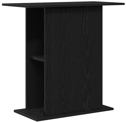 vidaXL Aquariumständer Schwarze Eiche 75x36x72,5 cm Holzwerkstoff