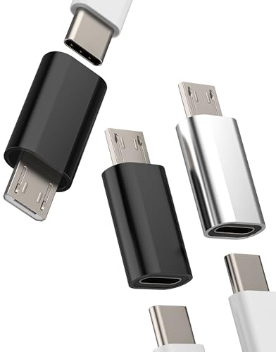 Adattatore USB C Femmina a Micro USB Maschio(3 pack)Type C Ricarica Cavo Connettore Compatibile per Samsung Galaxy S6 S7 edge+ Active Note4 Note5 A7 Caricabatterie Tipo C Caricatore Dati Convertitore