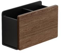 Organizador De Mando A Distancia Caja de almacenamiento for mandos a distancia de escritorio, caja de artículos diversos, soporte for bolígrafo, papelería, cepillo de maquillaje, estante de baño(Black