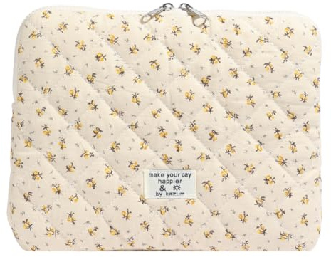 GSenhui Puffy Laptop Hülle Sleeve Case für 11-15 Zoll Laptoptasche Florale, Kompatibel mit 13.3-13.6 MacBook Air/Pro Case Notebook Hülle Aesthetic ipad Tasche für MacBook Pro