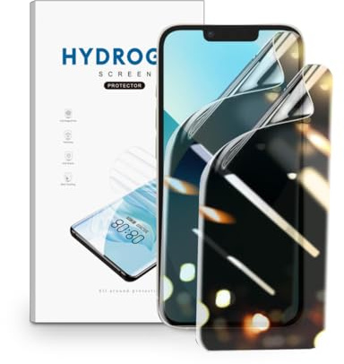 nvskvd Privacy Screen Protector for iPhone 13 Mini, 2 Pieces Anti-Spy TPU Film Protection, Fingerprint Support, Anti-Spy Hydrogel Film [Not Tempered Glass]