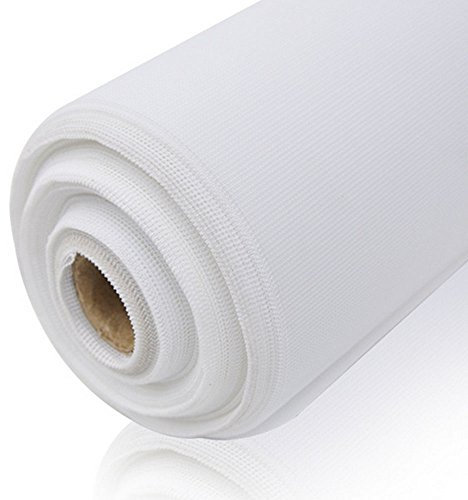 FLYZZZ Zanzariera per finestre, durevole finestra schermi insetti maglia rete 120X500cm bianco vetroresina zanzariera per finestra e porta