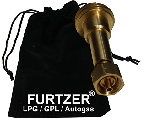 Furtzer® LPG GPL - Adaptateur ACME de bouteille de gaz propane, long, avec pochette en tissu