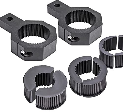 LAMPHUS Off-Road ATV UTV Light Bar Mounts Mounting Bracket Bar Clamp Kits [1/1.5/1.75/2] [Vertical Bar] [Aluminium] [2 Units] Bull Bar UTV Roll Bar Clamp Tube Roll Cage Clamps Mount for ATV UTV