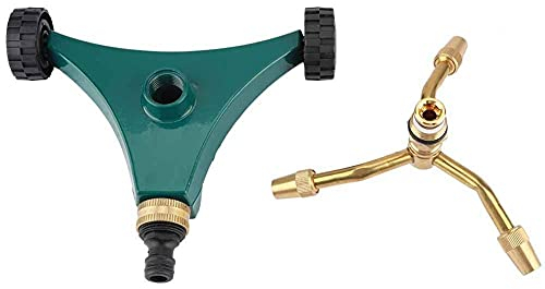 Arroseur Jardin d'irrigation Automatique Irrigation Sprinkler en Cuivre d'Arrosage Bras Rotatif à 360 °Outil de Arroseur de Jardin en Cuivre à Rotation Système d'Irrigation Réglable