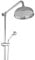 PaulGurkes Nostalgie Regendusche Retro Aufputz Duschsystem Landhausstil Vintage 2 Wege Umsteller Handbrause Kopfbrause Regenbrause