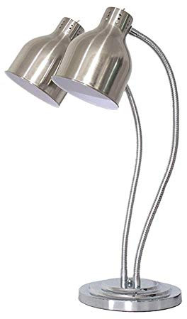 L-xiny Lampe Chauffant, Lampe chauffante Infrarouge à Double tête pour Chauffe-Plats Préservez la lumière de Conservation Empêchez Les Aliments de se refroidir2 × 250W