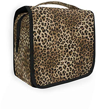 RXYY Hängend Kulturtasche Tier Leopard Haut ausklappbar Bad Turnhalle Kulturbeutel Veranstalter tragbar kosmetisch Waschtasche für Frauen Mädchen
