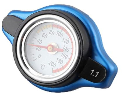 Aukson Car Water Temperature Gauge With Small Head Thermostatic Cap Cover - 1.1 Bar Pressure Rating for and KX Models