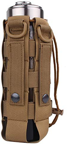 Porte-Bidon Tactique, Sac de Bouteille d'eau Multifonction Molle Tactique en Nylon, Pochette Militaire pour Bouteille d'eau pour la Randonnée, Le Cyclisme, la Course à Pied, Le Camping