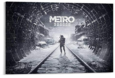 weqwe Game Metro Exodus Poster Dekorative Malerei Leinwand Wandkunst Wohnzimmer Poster Schlafzimmer Gemälde 30 x 45 cm