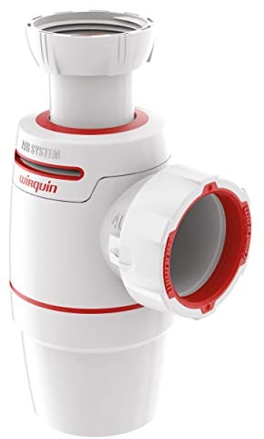 Wirquin Neo AIR 30722156 Siphon für Spüle, Durchmesser 40 cm, Weiß