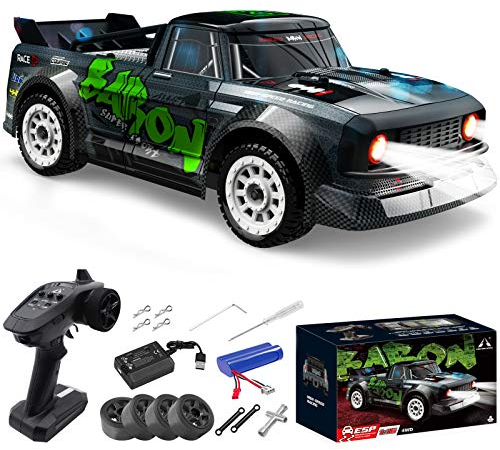 fisca 1/16 Fernbedienung High Speed Auto, 4WD RC Drift Rennautos Schnelle 20MPH LKW 2,4 GHz Off-Road 4X4 Buggy Auto Geschwindigkeit & Lenkung Kontrollfahrzeug Spielzeug (SG-1603)