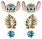 Disney Stitch Ohrringe für Mädchen, 3-teiliges Set, vergoldete 3-Punkt-Ohrstecker für kleine Mädchen, Offiziell Lizenzierter Stitch Schmuck