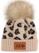 Sorority Shop - Alpha Epsilon Phi Beanie Mütze - Leopard Print - AEP Name Patch