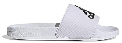 adidas Unisex Adilette Shower Slides Logo, Cloud White/Core Black, 13 UK