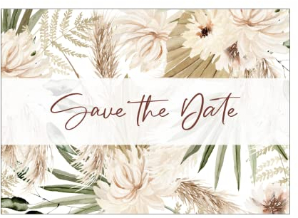 Fabelhafte Dinge Save the Date Postkarten 25 Stück Hochzeit Wir heiraten Einladung Boho Tropical