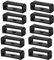10Pcs 22mm Watch Band Holder Loop, Silicone Watch Strap Replacement Rubber Fastener Rings Band Keeper, Compatible with Garmin Smart Watch Wristband, Black