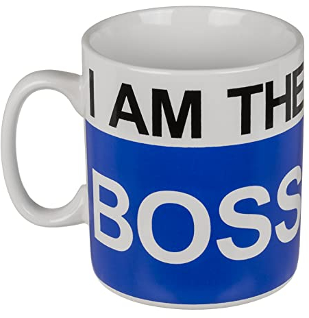 MIJOMA Boss Tazza XL - Tazza da caffè grande per ufficio e casa, divertente I Am The Boss, ca. 1000 ml, idea regalo (Boss Mug)