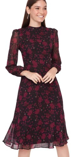 Trendyol Robe Droite midi à Manches Longues pour Femme