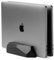 Oakywood - Laptop Ständer Vertikal - Laptop Stand aus Holz - Halterung für 2 Laptops, Verstellbar - Kompatibel mit MacBook Pro, Kompatibel mit MacBook Air, Kompatibel mit iPad - Eiche Schwarz