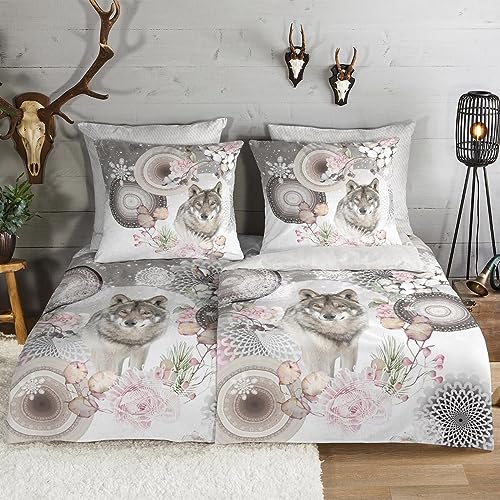 Hip Flanell Bettwäsche Isaci Grey 1 Bettbezug 135 x 200 cm + 1 Kissenbezug 80 x 80 cm