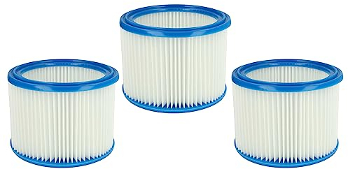 vhbw Filterset 3x Faltenfilter Ersatz für Makita W11753 für Staubsauger - Filter, Patronenfilter, weiß blau