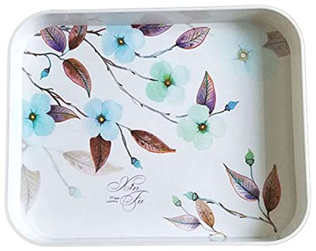 Frühstückstablett Serviertablett, rechteckig, erhöhtes Dickes Tablett, Zuhause, Hotel, Modell, Raumdekoration, Obsttablett, Teetassen-Tabletts Serviertablett (Size : S)